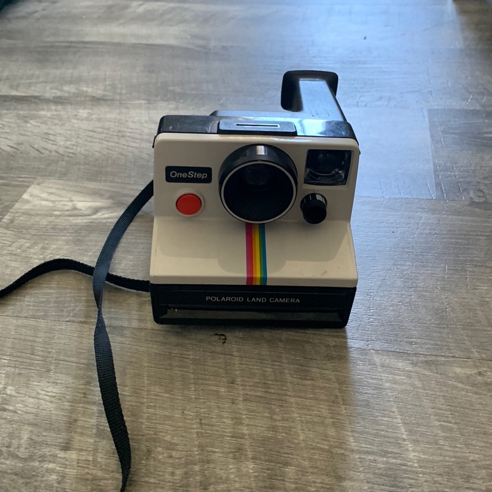 vintage style polaroid camera